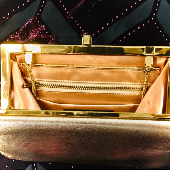 VINTAGE 1960s NICHOLAS REICH FOR BONWIT TELLER GOLD EVENING PURSE—RARE & ELEGANT - Picture 16 of 16